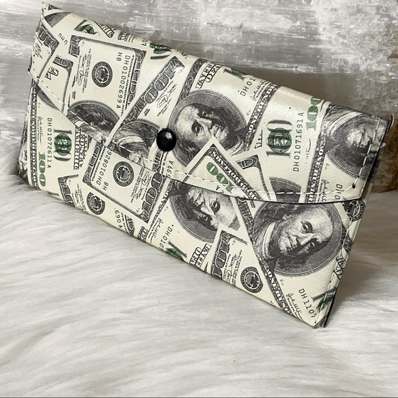 - Handbags - Wallet I’M IN THE MONEY slim TRIFOLD DOLLAR BILL pattern CREDIT + GIFT holder